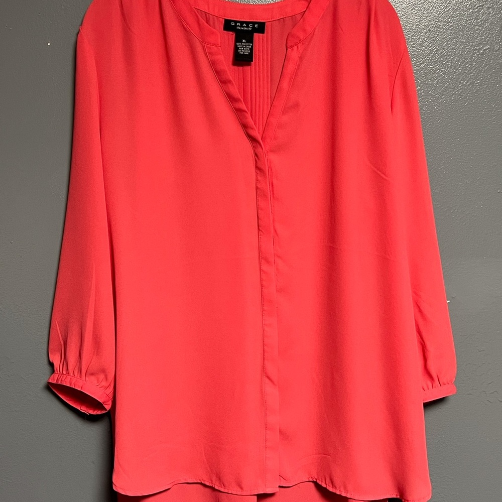 GRACE XL PEACH BLOUSE
